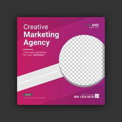 Creative business marketing social media post template design