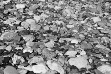 Black and white background of stones - 481415434