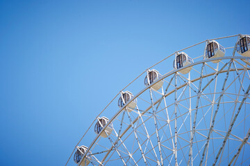 big ferris wheel on sky background