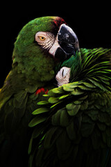 Severe macaw (Ara severus) detail portrait © Sangur