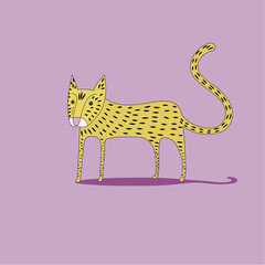 Leopardo maculato giaguaro felino feroce