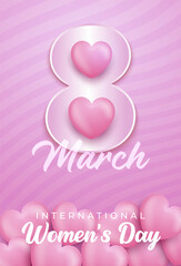 Creative design poster or greeting card international womens day