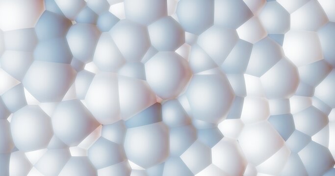 abstract background, balls on a plane white gray background. 3d render © Konstantin