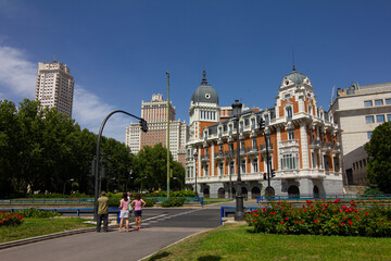 Naklejka premium Madrid, Plaza de Espana - the capital of Spain