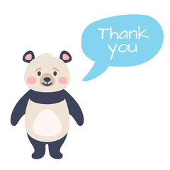 cartoon style illustration of a cute panda.