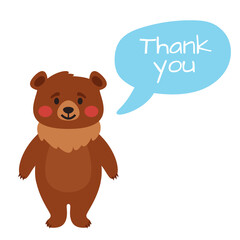 cartoon style illustration of a cute bear.