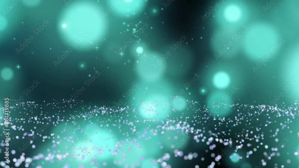 Poster futuristic seamless loop galaxy exploration through outer space towards the glowing milky way galaxy