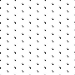 Square seamless background pattern from geometric shapes. The pattern is evenly filled with black solo bobsleigh symbols. Vector illustration on white background