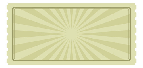 Voucher template. Vintage blank ticket. Paper coupon