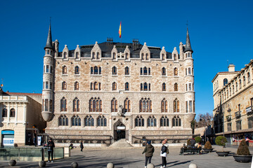 Botines Palace in Leon (Castilla y Leon), Spain