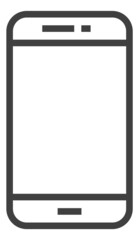 Smartphone icon. Blank phone screen in linear style