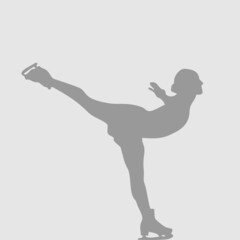 figure skater (black-white)
