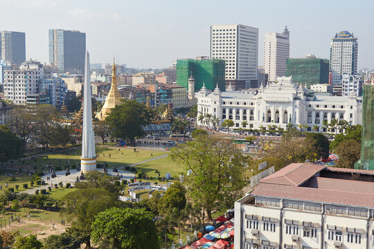 Overlooking Yangon, the capital of Myanmar