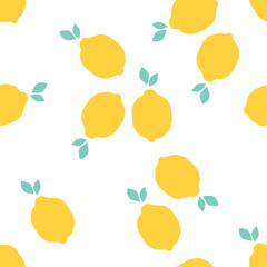 Seamless background with lemons