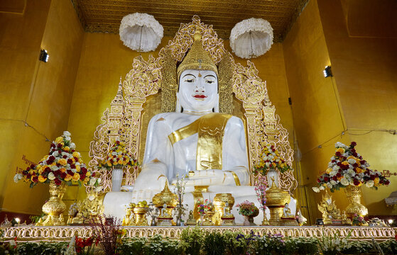 A Large Seat Buddha Image in Mandalay, Myanmar