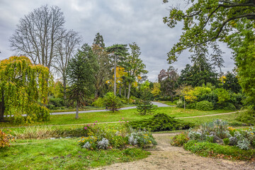 Autumn in Bois de Boulonge park. Bois de Boulogne (