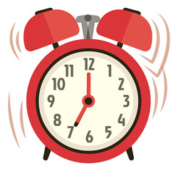 Ringing alarm clock icon. Wake up time symbol