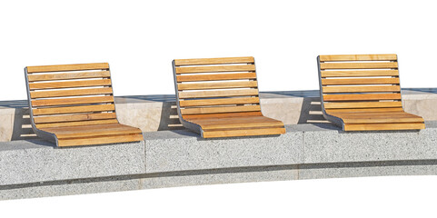  Park Bench Isolated on White