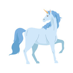 Obraz na płótnie Canvas blue unicorn fairy animal