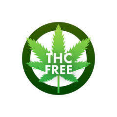 Creative cannabis leaf vector logo icon. Template for CBD Cannabidiol. Vector illustration.