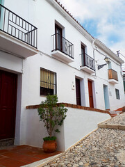 Frigiliana is a beautiful white village of the Spanish area of Andalucia in the Alpujarra mountains. The steep narrow streets are picturesque and climbing them is a challenge but worth the effort 