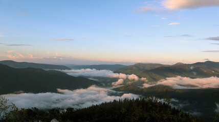 Sunset in the mountains