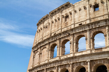 Famous Colosseum (Flavian Amphitheatre) in Rome, Italy.