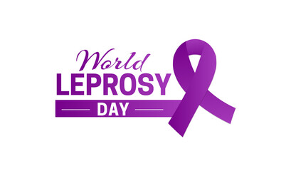 World Leprosy Day Logo Icon on White Background