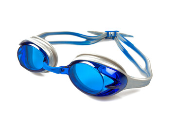 swimming glasses isolated on white backrgound - 481432876