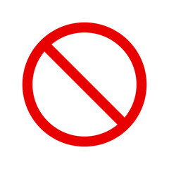 Prohibited red sign