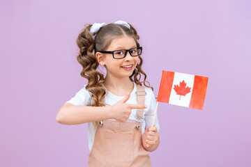 The child is very happy with life in Canada. Getting a Canadian education. Moving to another country.