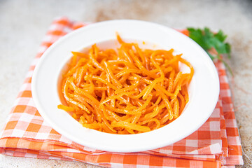 fresh carrot salad vegetable healthy meal food snack on the table copy space food background veggie vegan or vegetarian food