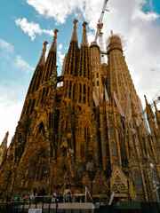 Vue extérieur de la Sagrada Familia à Barcelone