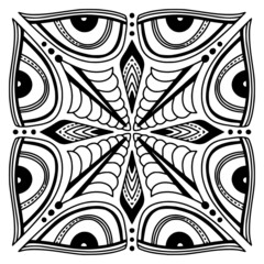 Mandala ornament for tattoo, engraved or coloring book projects - 481434859