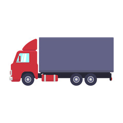 Truck icon. Color silhouette. Side view. Vector simple flat graphic illustration. Isolated object on a white background. Isolate.