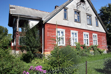 A wooden house in Zulawy (¯u³awy), Poland