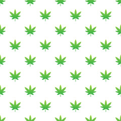 Creative cannabis leaf vector logo icon. Template for CBD Cannabidiol pattern. Vector illustration.