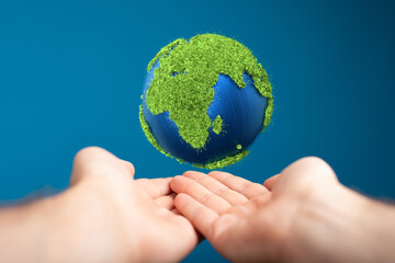 volumetric green recycling sign 3d digital