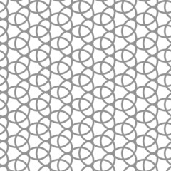 Seamless vector ornament. Modern wavy silver and white background. Geometric modern pattern