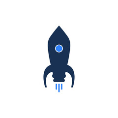 Rocket Launched Icon. Editable Vector EPS Symbol Illustration.