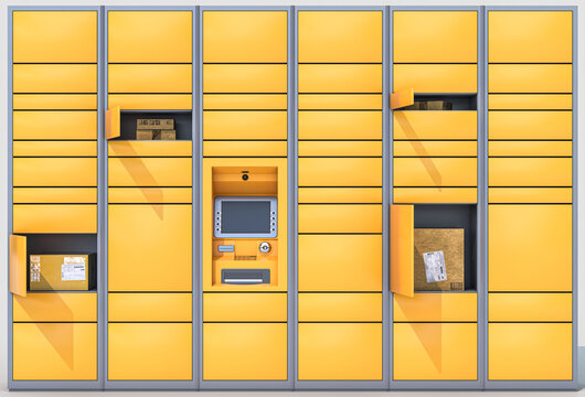 locker cabinet for automatic shipments.