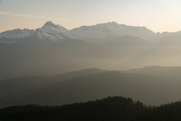 Mountains at sunset