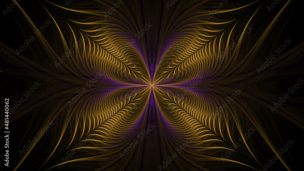 Wall mural 3d effect - abstract fractal pattern