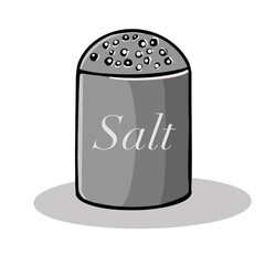 Vector illustration of a salt shaker in gray