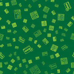 Set line Browser window, Website template and on seamless pattern. Vector