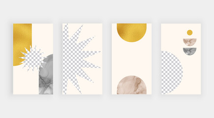 Social media backgrounds for stories with boho shapes © Millaly