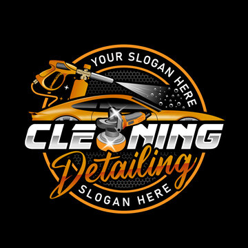 Auto Detailing And Car Wash Logo For Automotive Car Business