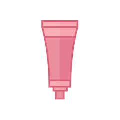 Vector color illustration of tube of cream