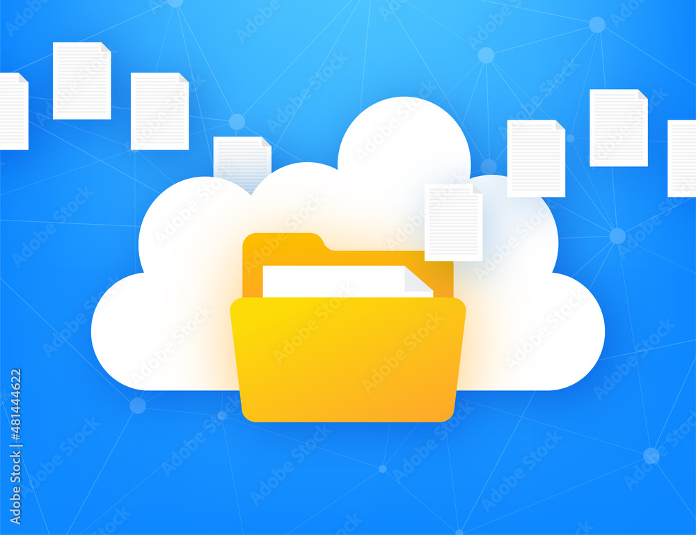 Aufkleber files cloud, great design for any purposes. abstract infographic. internet technology. web banner.