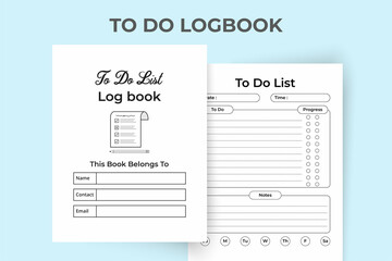 To-do list KDP interior. KDP interior work list journal. To-do list logbook and Task tracker. Time management notebook. To do task logbook. Daily work checklist planner. KDP interior log book.